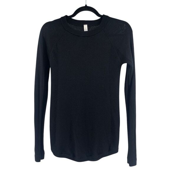 Lululemon Simply Wool Black Merino Wool Pullover Sweater Women’s Size 4 - Picture 12 of 13